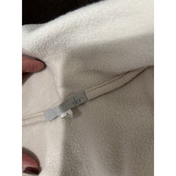 Skin Belted Wrap Jacket/Kimono/Robe Beige Size M/ 2 - Picture 7 of 7